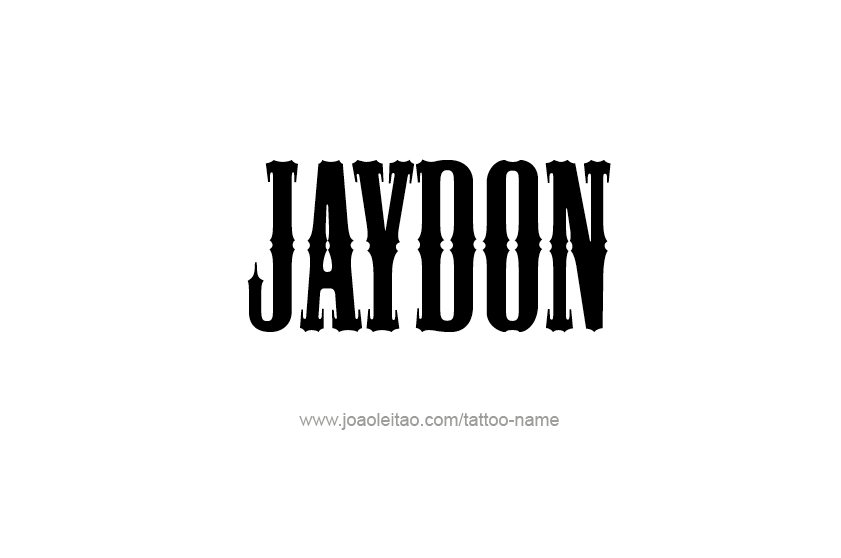 Tattoo Design  Name Jaydon   