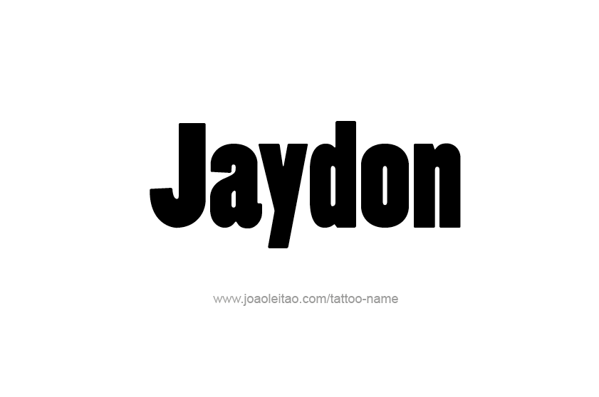 Tattoo Design  Name Jaydon   