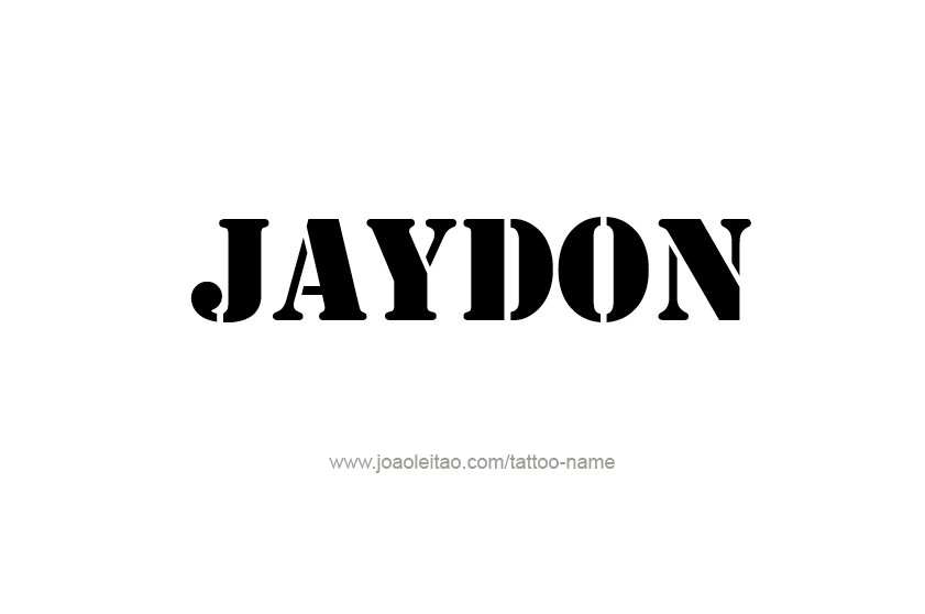 Tattoo Design  Name Jaydon   