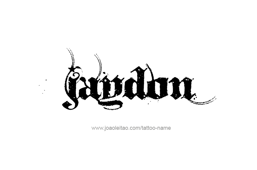 Tattoo Design  Name Jaydon   