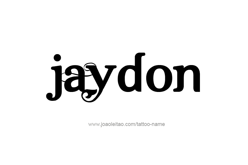 Tattoo Design  Name Jaydon   