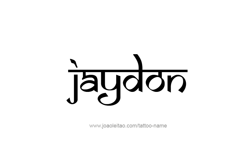 Tattoo Design  Name Jaydon   