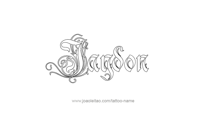 Tattoo Design  Name Jaydon   