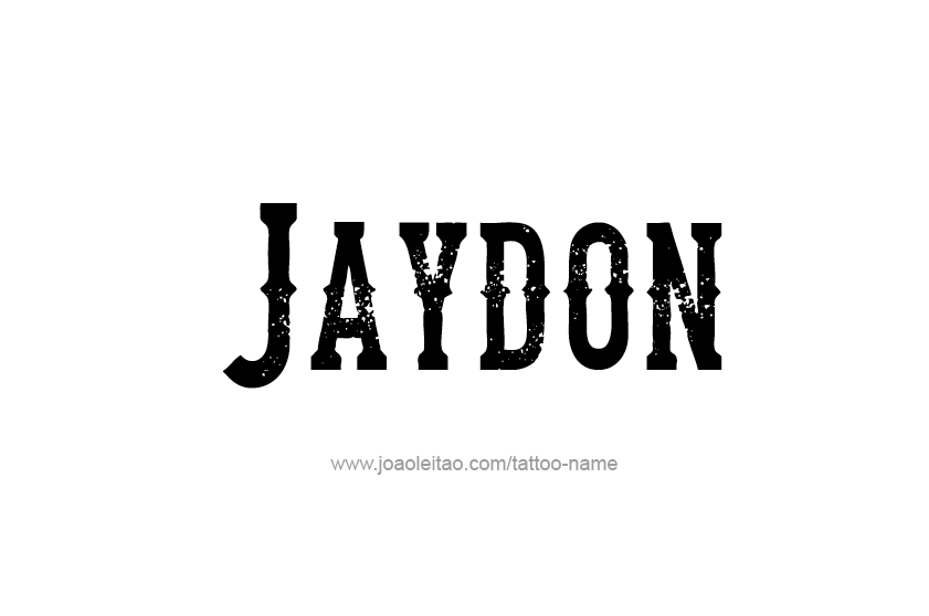 Tattoo Design  Name Jaydon   