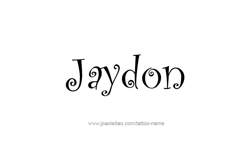 Tattoo Design  Name Jaydon   