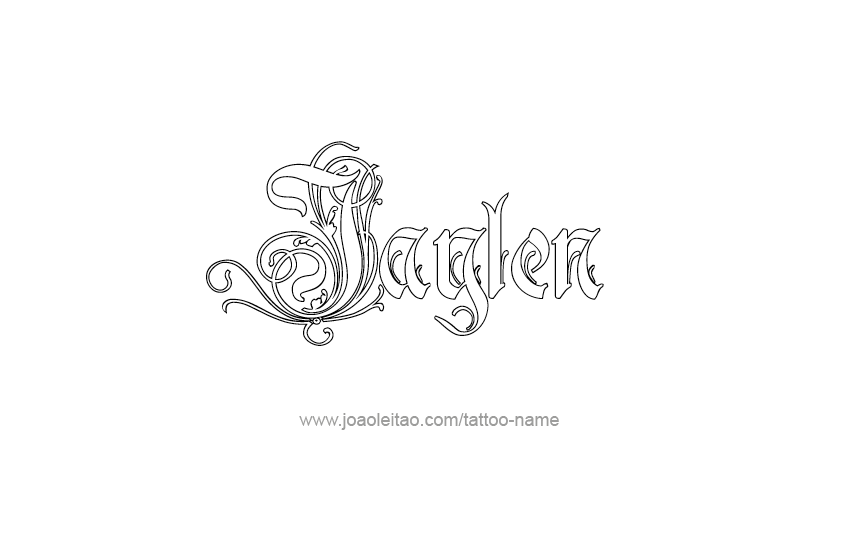 Tattoo Design  Name Jaylen   