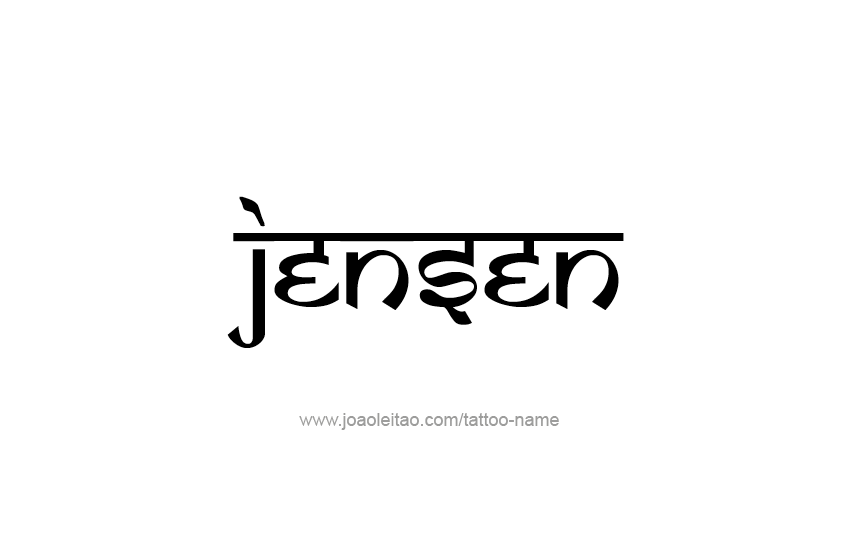 Tattoo Design  Name Jensen   