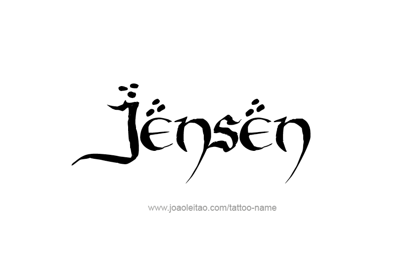 Tattoo Design  Name Jensen   