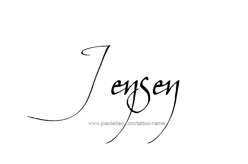 Tattoo Design  Name Jensen   