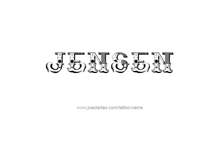 Tattoo Design  Name Jensen   