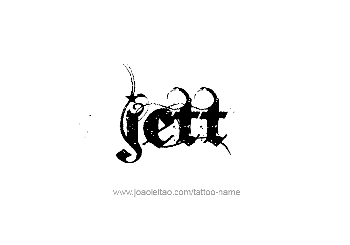 Tattoo Design  Name Jett   