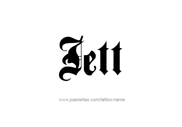 Tattoo Design  Name Jett   