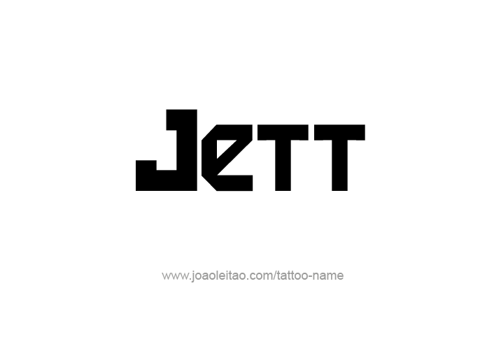 Tattoo Design  Name Jett   