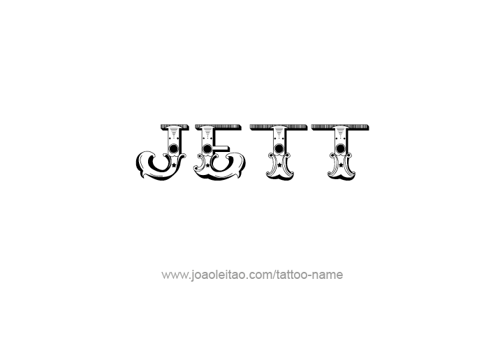 Tattoo Design  Name Jett   