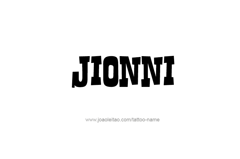 Tattoo Design  Name Jionni   