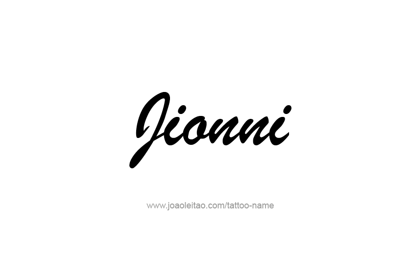 Tattoo Design  Name Jionni   