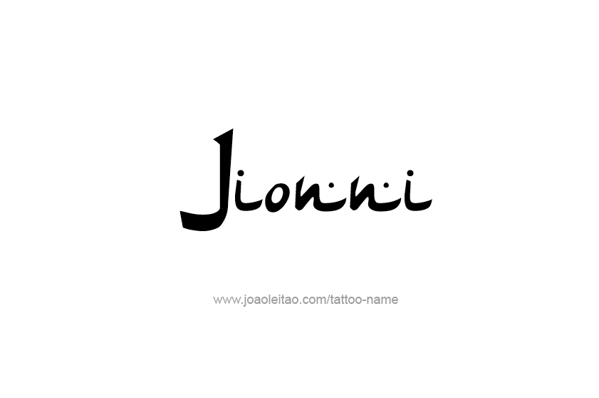 Tattoo Design  Name Jionni   