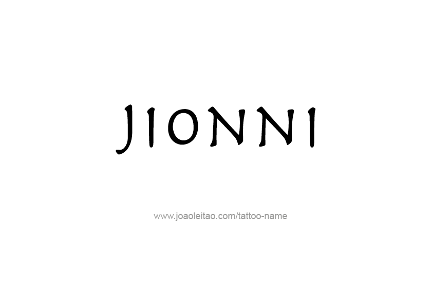 Tattoo Design  Name Jionni   