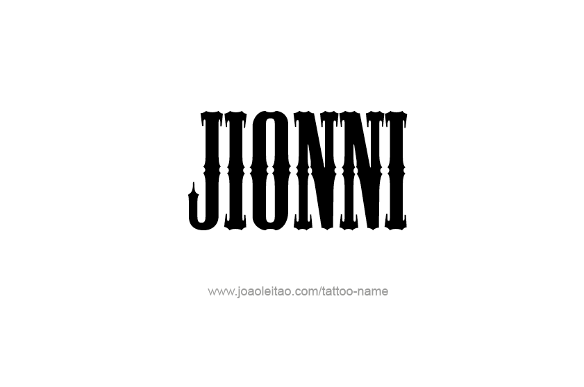 Tattoo Design  Name Jionni   