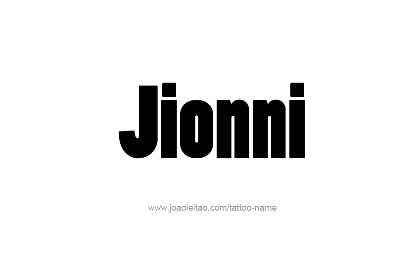 Tattoo Design  Name Jionni   