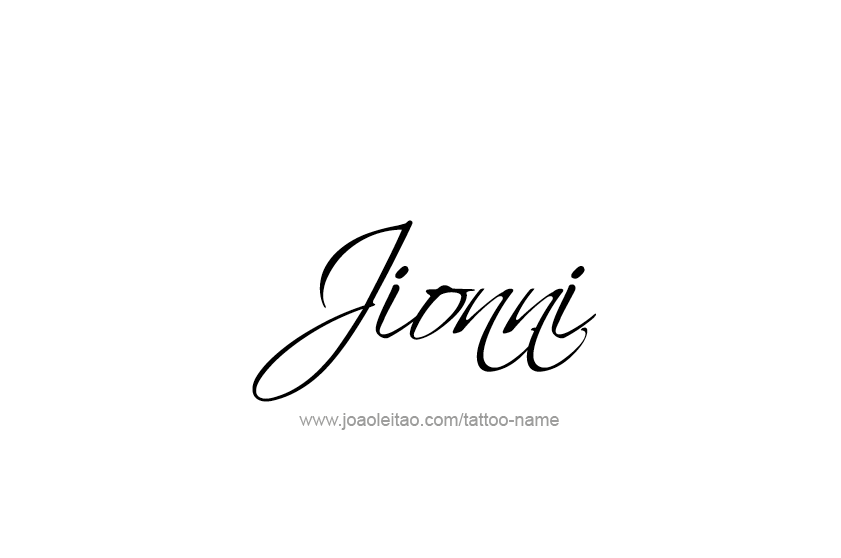 Tattoo Design  Name Jionni   