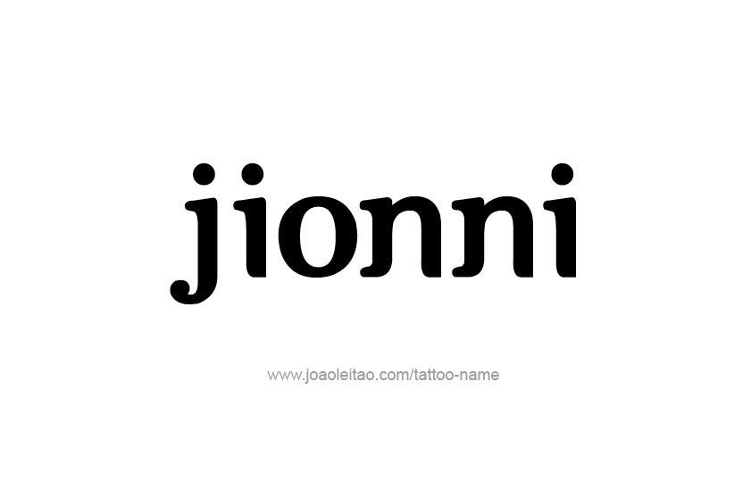 Tattoo Design  Name Jionni   