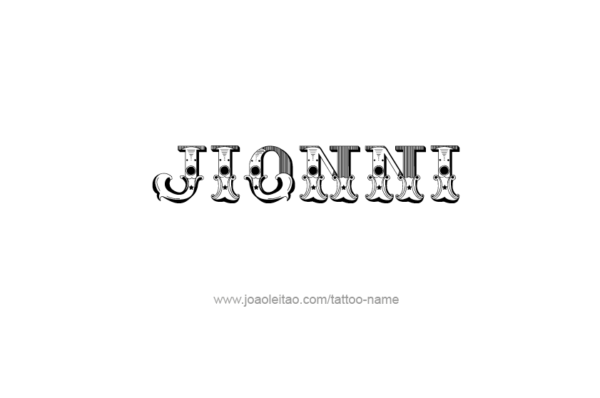 Tattoo Design  Name Jionni   