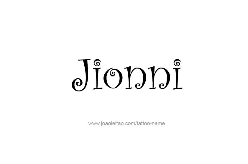 Tattoo Design  Name Jionni   