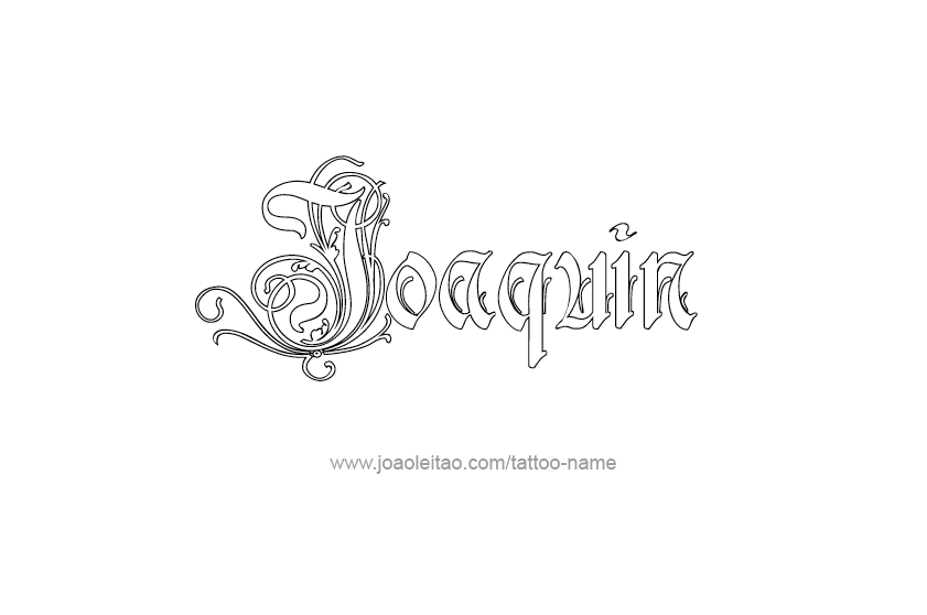 Tattoo Design  Name Joaquin   