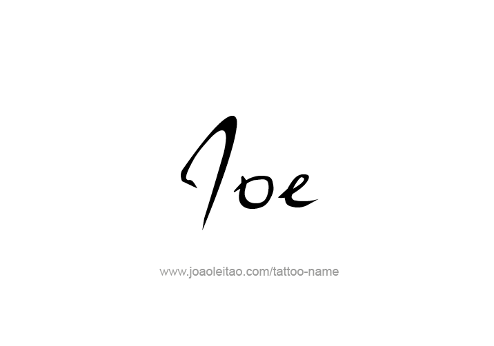 Tattoo Design  Name Joe   