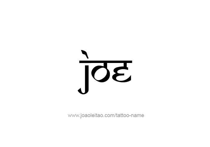 Tattoo Design  Name Joe   