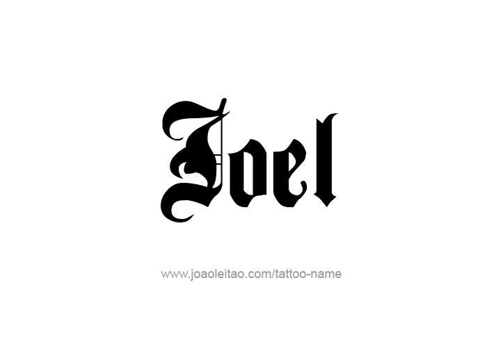 Tattoo Design  Name Joel   