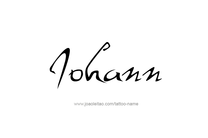 Tattoo Design  Name Johann   