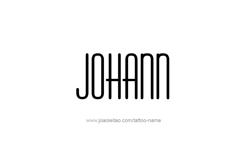 Tattoo Design  Name Johann   