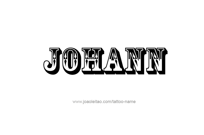 Tattoo Design  Name Johann   