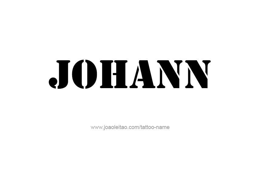 Tattoo Design  Name Johann   