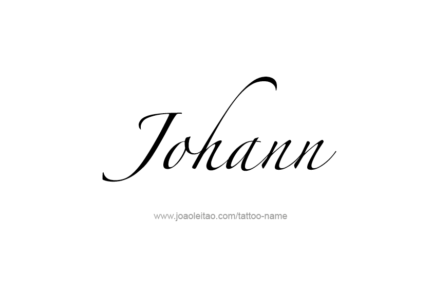 Tattoo Design  Name Johann   