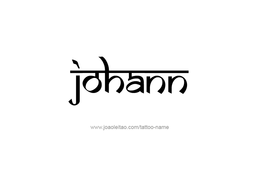 Tattoo Design  Name Johann   