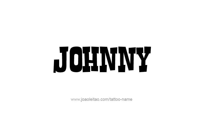 Tattoo Design  Name Johnny   