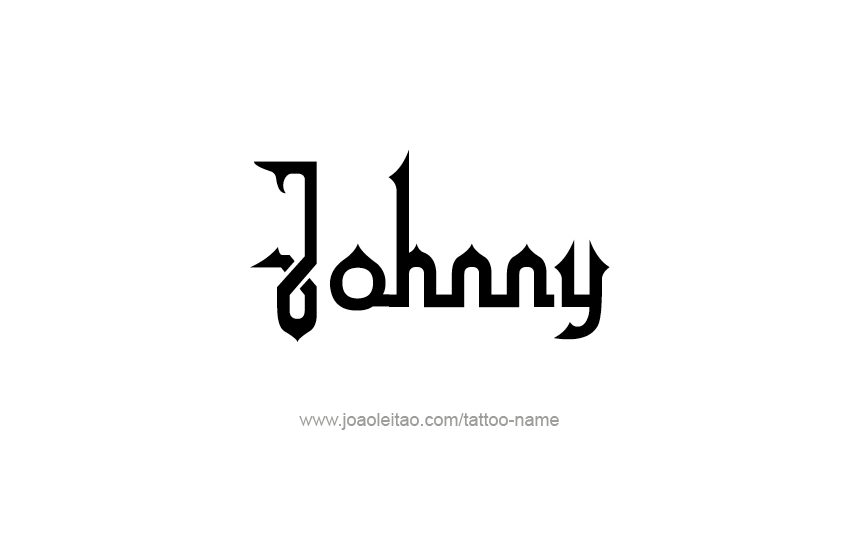 Tattoo Design  Name Johnny   