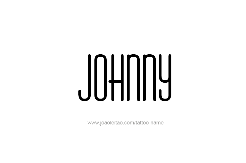 Tattoo Design  Name Johnny   