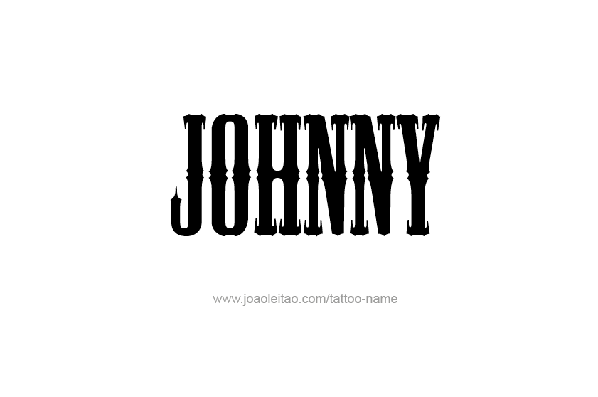 Tattoo Design  Name Johnny   