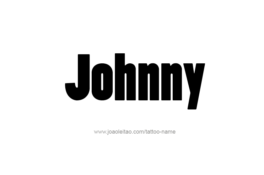 Tattoo Design  Name Johnny   