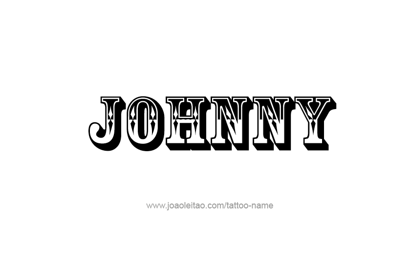 Tattoo Design  Name Johnny   