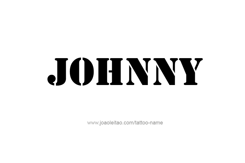 Tattoo Design  Name Johnny   