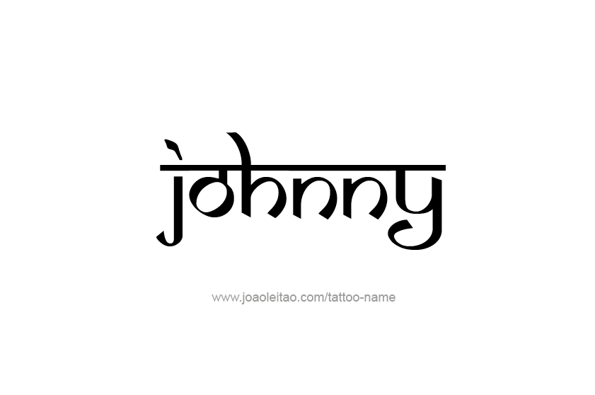 Tattoo Design  Name Johnny   