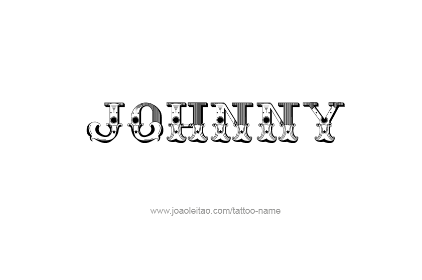 Tattoo Design  Name Johnny   