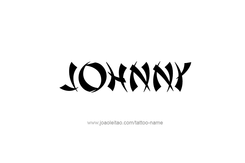 Tattoo Design  Name Johnny