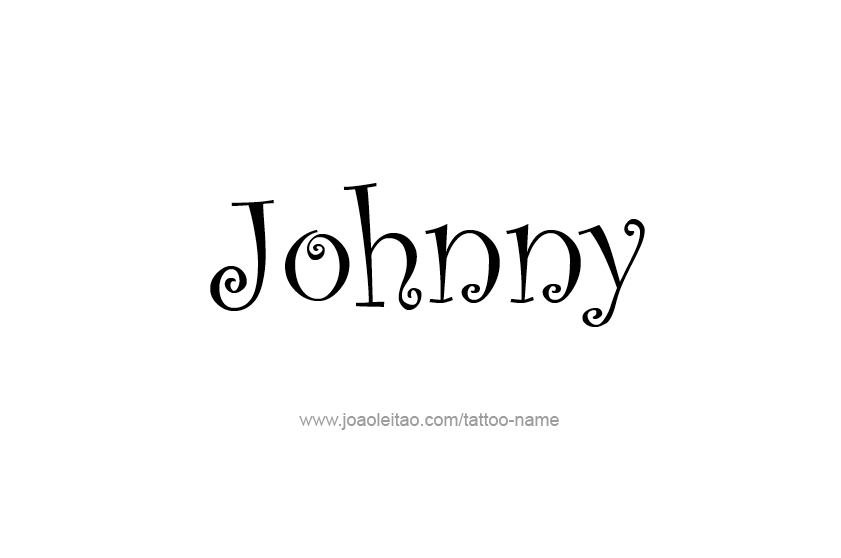 Tattoo Design  Name Johnny   