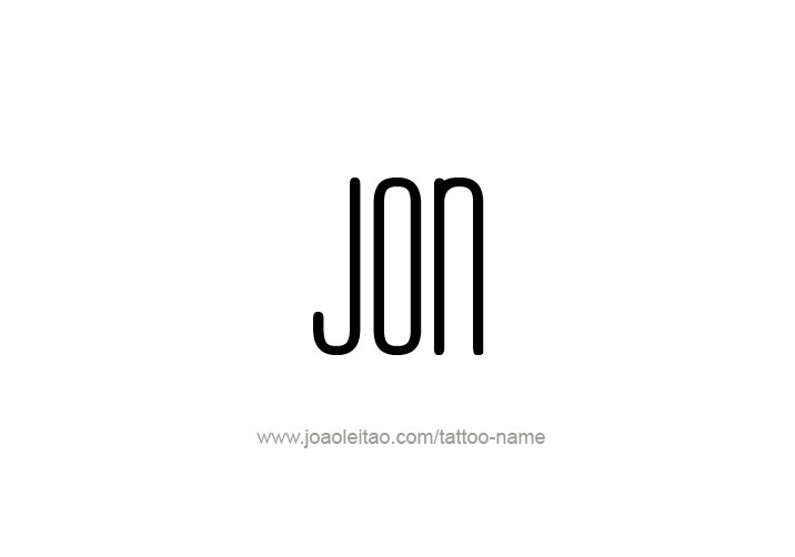 Tattoo Design  Name Jon   